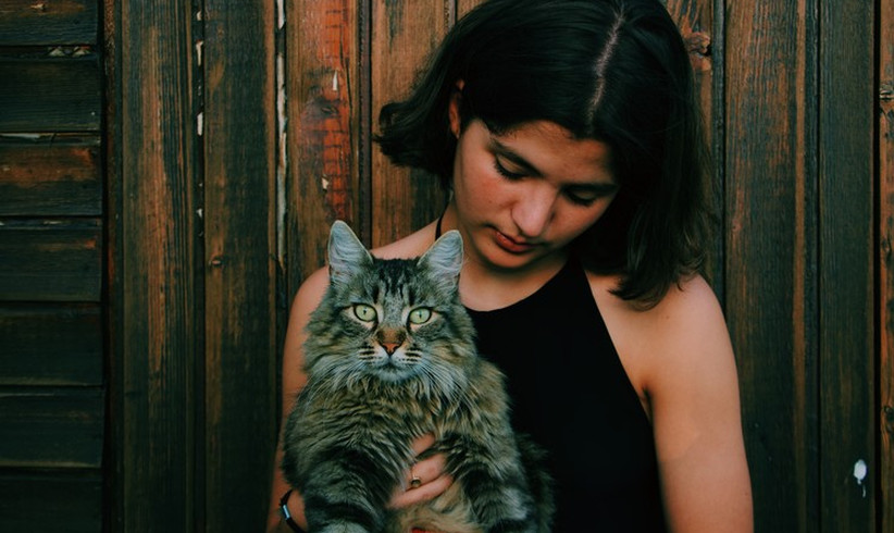 Girl and wood