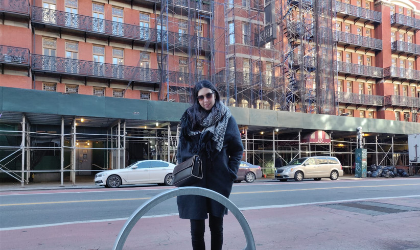 Chelsea Hotel: Moderatorin Sandra Gern in New York