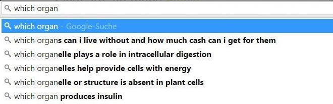organe googlesuche